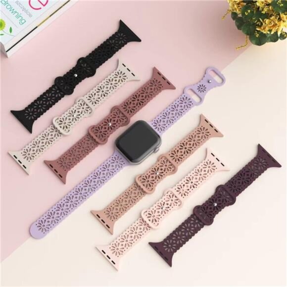 NEW Set of 5 Lace Stylish Apple Watch Bands - Picture 2 of 5